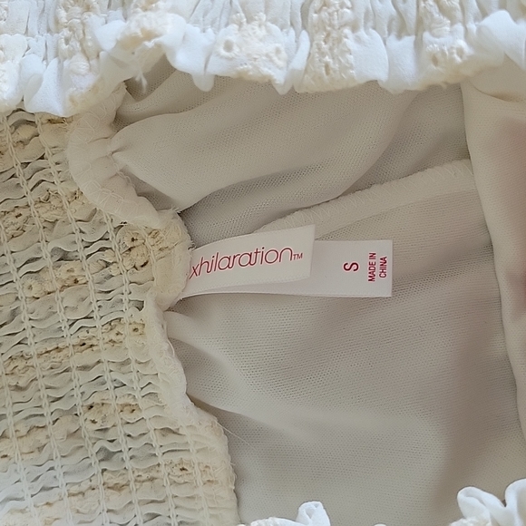 Cream Eyelet Mini Skirt - Picture 3 of 4